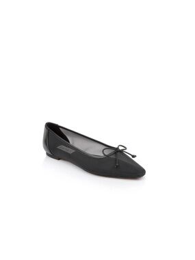 Badgley Mischka Collection Cam Ballerina Pointed Toe Black Mesh Flats Sz 10 NIB